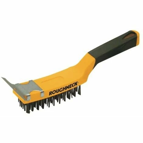 ROUGHNECK Carbon Steel Wire Brush Soft Grip 300mm (12in) - 4 Row ROU52040 ROUGHNECK Carbon Steel Wire Brush Soft Grip 300mm (12in) - 4 Row ROU52040 -ROUGHNECK SHOP 14462366 2