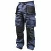 ROUGHNECK Black & Blue Holster Work Trousers Waist 34in Leg 33in RNKBBHT3433