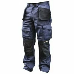 ROUGHNECK Black & Blue Holster Work Trousers Waist 34in Leg 33in RNKBBHT3433
