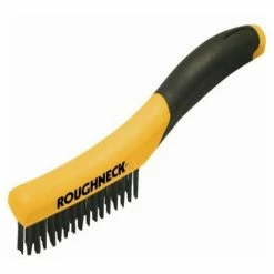 Roughneck Shoe Handle Wire Brush Soft Grip 25