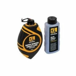 Roughneck 30m Chalk Line Reel Set Kit Blue Chalk Rapid Rewind Rou43070 New